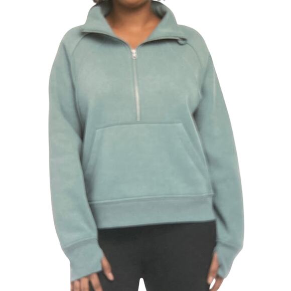 Danskin Women's Green Tidewater Teal pullover Half zipper Large - Picture 1 of 3